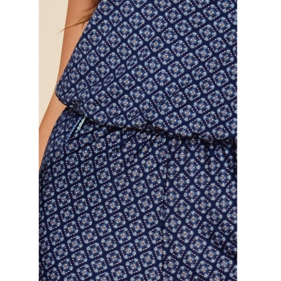 (Last One) Blue Floral Patterned Jumpsuit - Picture 5 of 8